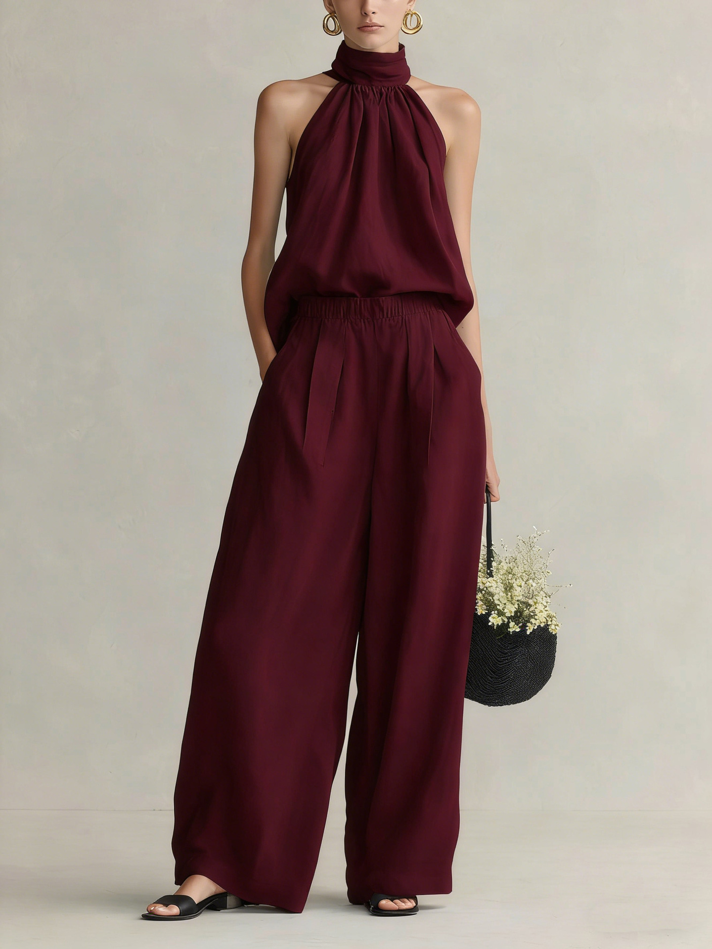 Linen Pant Wide - Set Santai Wanita Musim Panas 2026