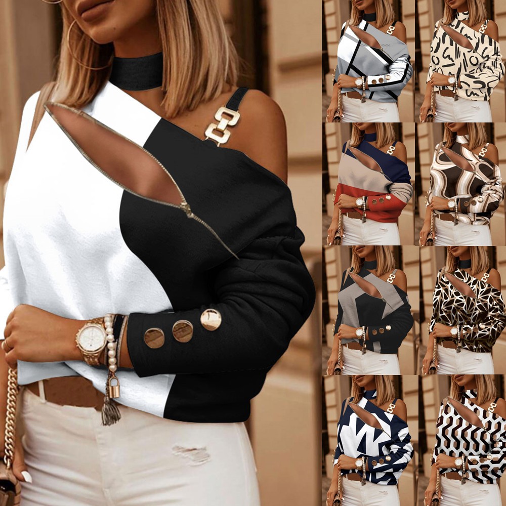 Blouse Off Shoulder - Blus Wanita Model Off Shoulder dengan