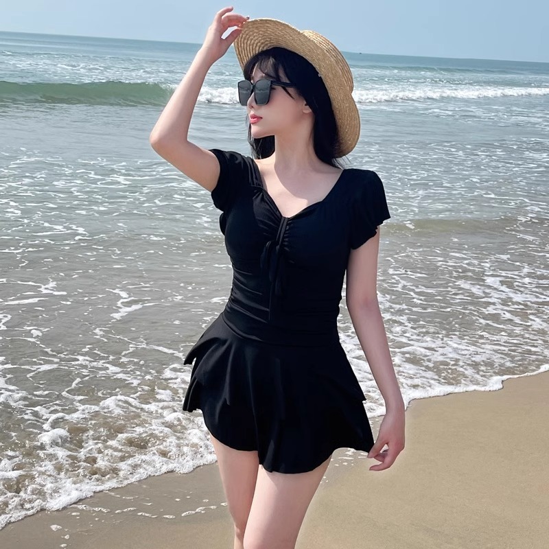 Swimsuit Bikini Ruched - Baju Renang Wanita Satu Potong Berwarna