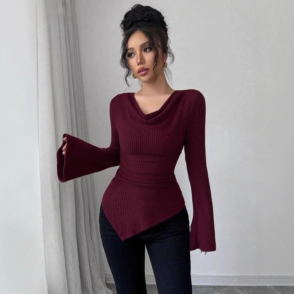 Blus Wanita Lengan Panjang War - Blouse Off Shoulder ulasan dan harga
