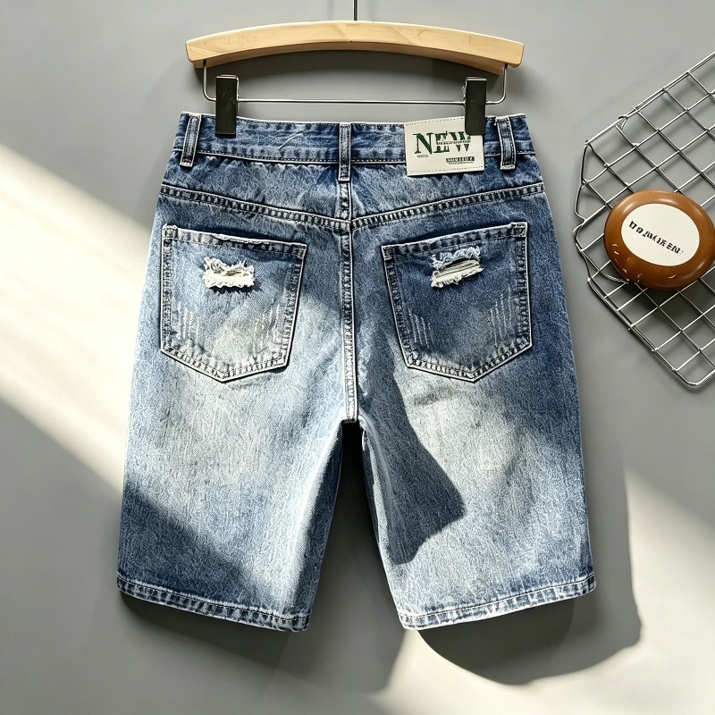 Celana Pendek Denim Gaya Korea - Shorts Denim Frayed ulasan dan harga