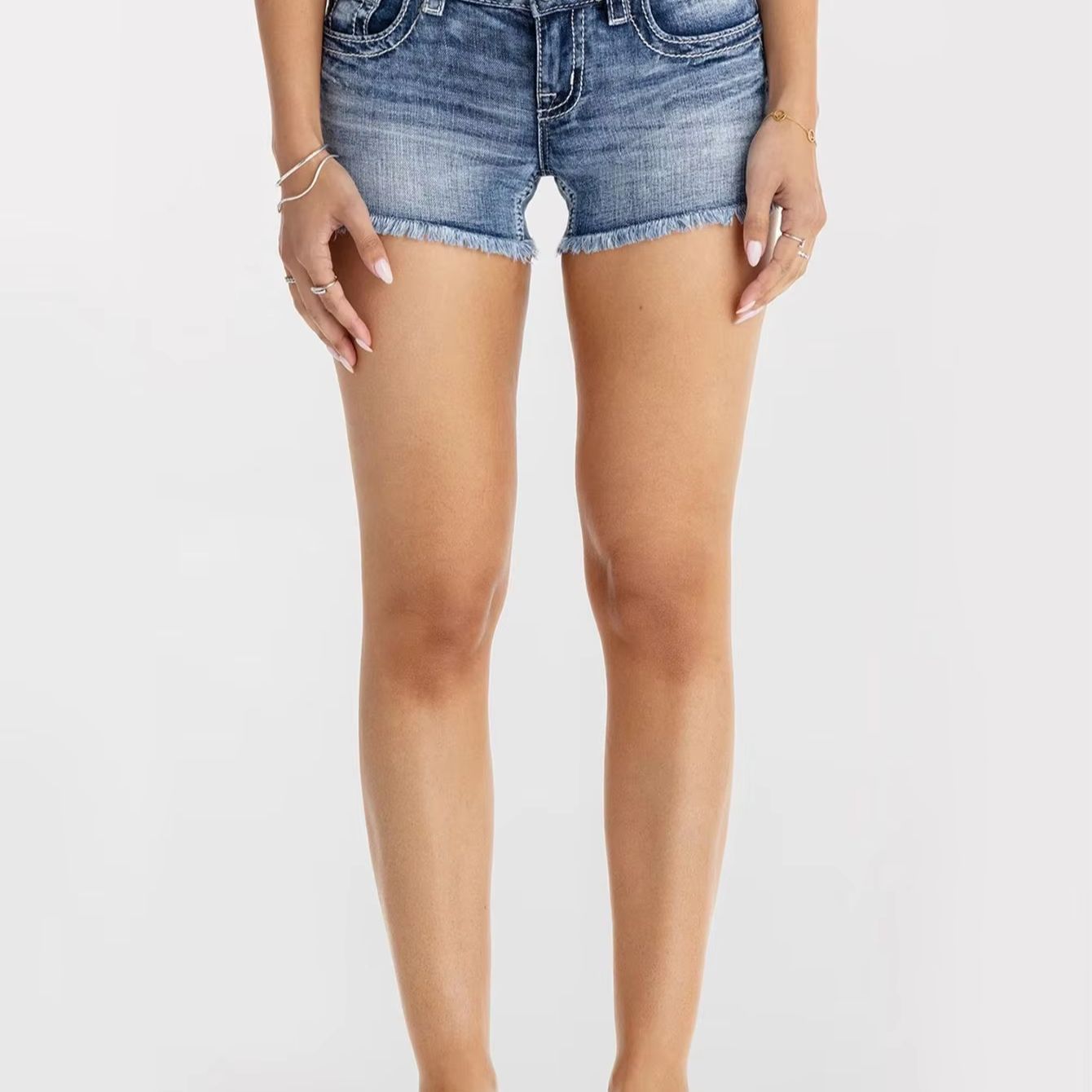 Pakaian Wanita Celana Pendek D - Shorts Denim Frayed ulasan dan harga