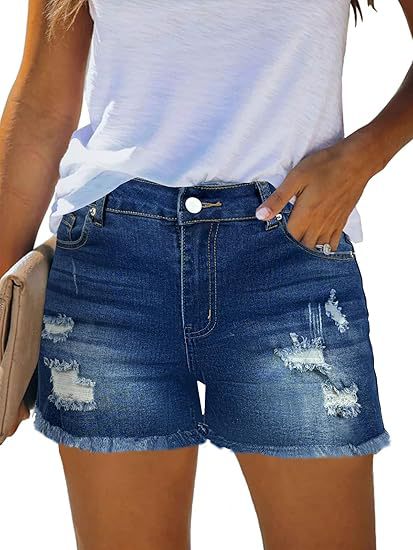 Celana Pendek Denim Vintage Ka - Shorts Denim Frayed ulasan dan harga