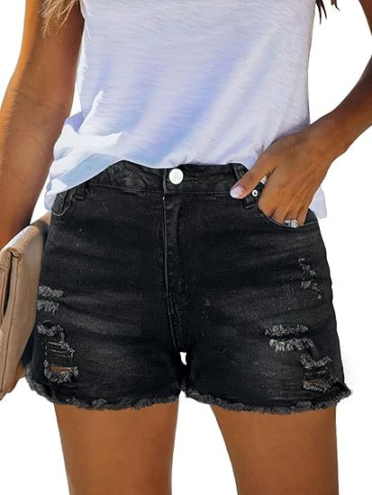 Celana Pendek Denim Vintage Ka - Shorts Denim Frayed ulasan dan harga