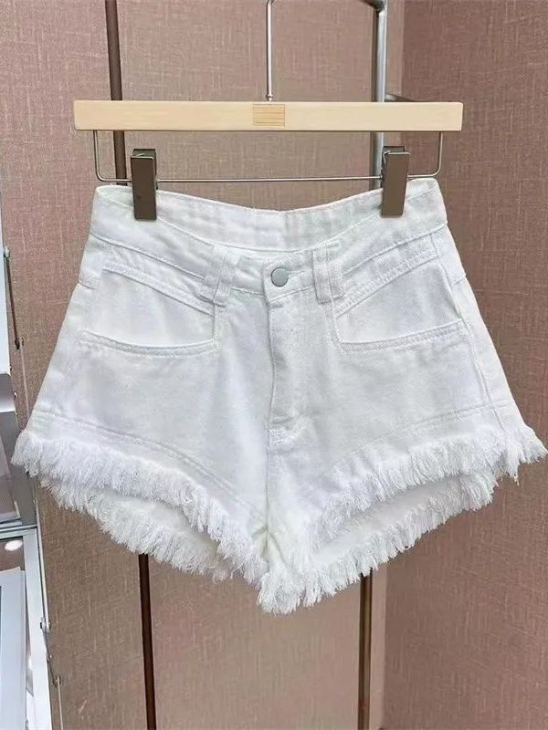 Celana Pendek Denim Hem Berjum - Shorts Denim Frayed ulasan dan harga