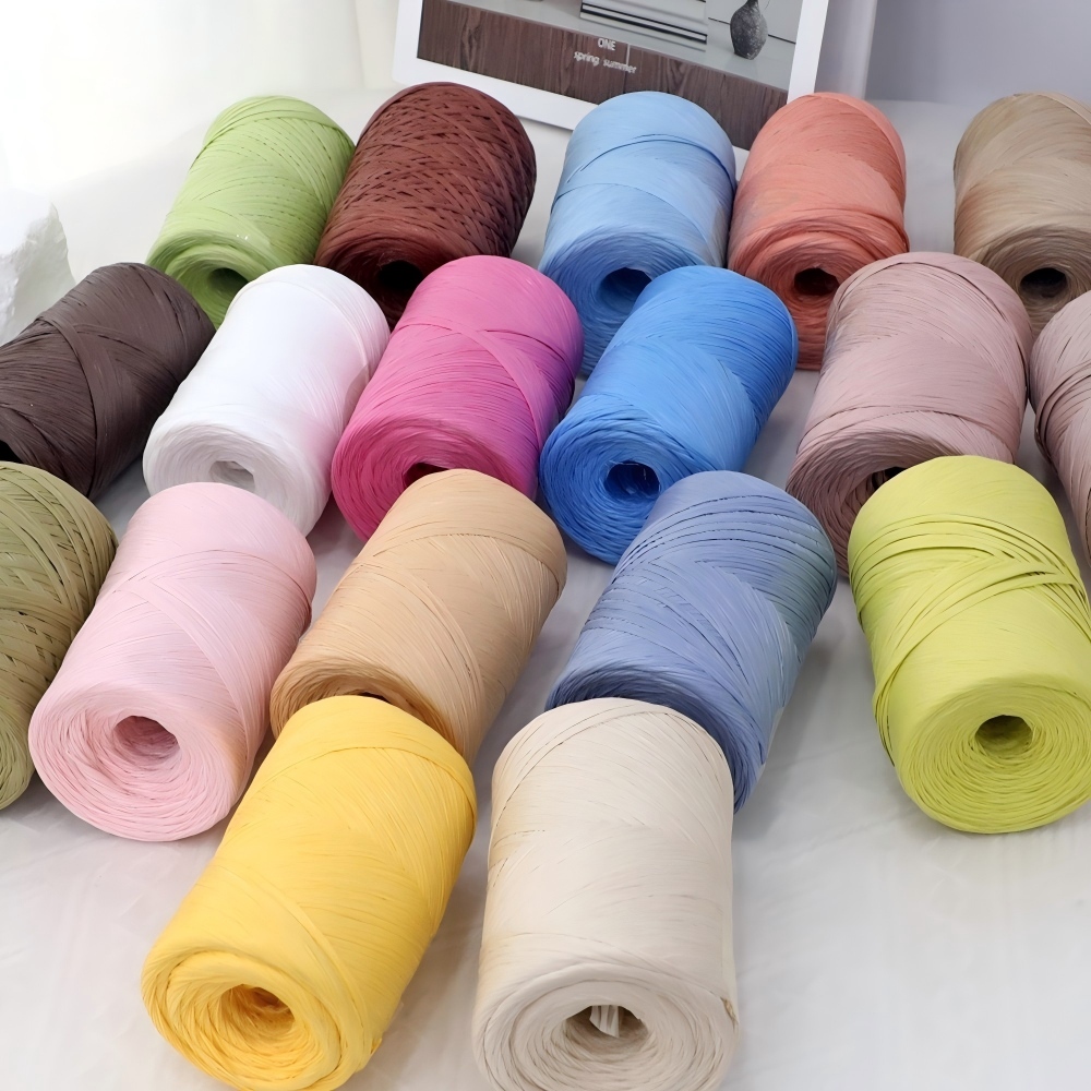 150m Benang Rafia Kertas Alami - Crochet Bag Raffia ulasan dan harga