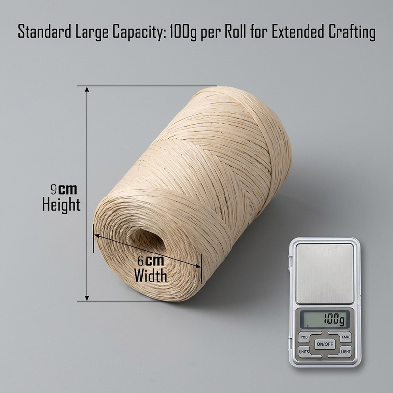 150m Benang Rafia Kertas Alami - Crochet Bag Raffia ulasan dan harga